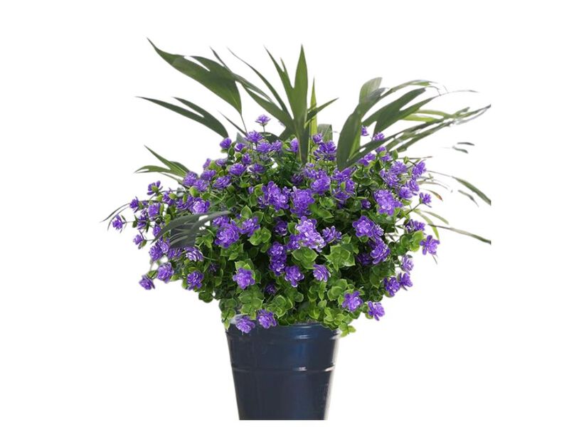 6 Bundle Purple Artificial Greenery Stems UV Resistant Outdoor Vase Filler image number 0