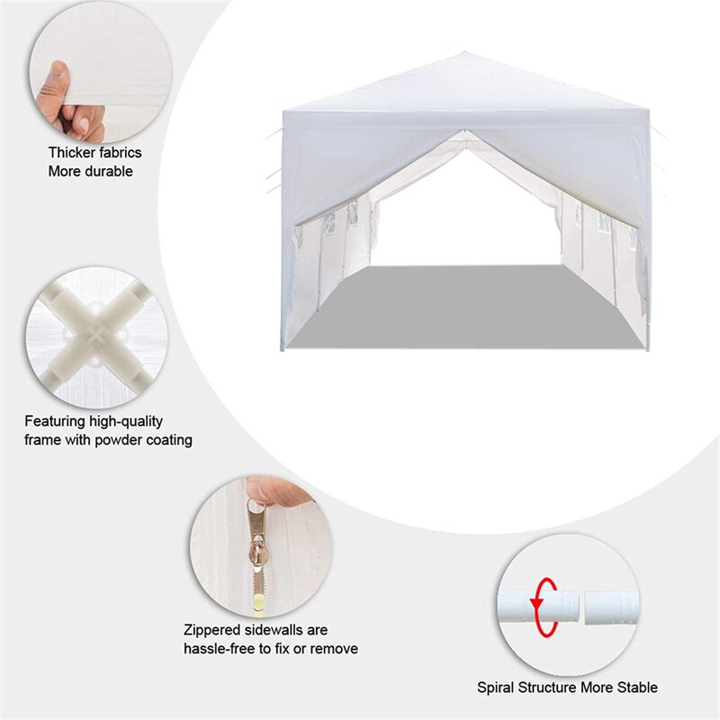 10x30 Gazebo Party Tent with 8 Side Walls