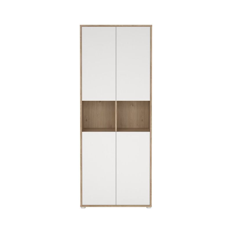 Tvilum 6 Shelf Boockase with 4 Doors, Home Office Storage