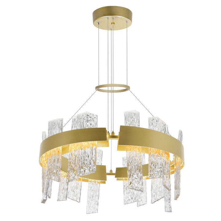 Guadiana 24 in LED Satin Gold Chandelier