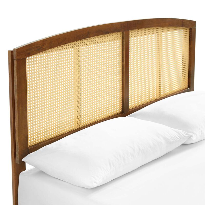 Modway - Sierra Cane and Wood King Platform Bed with Angular Legs image number 5