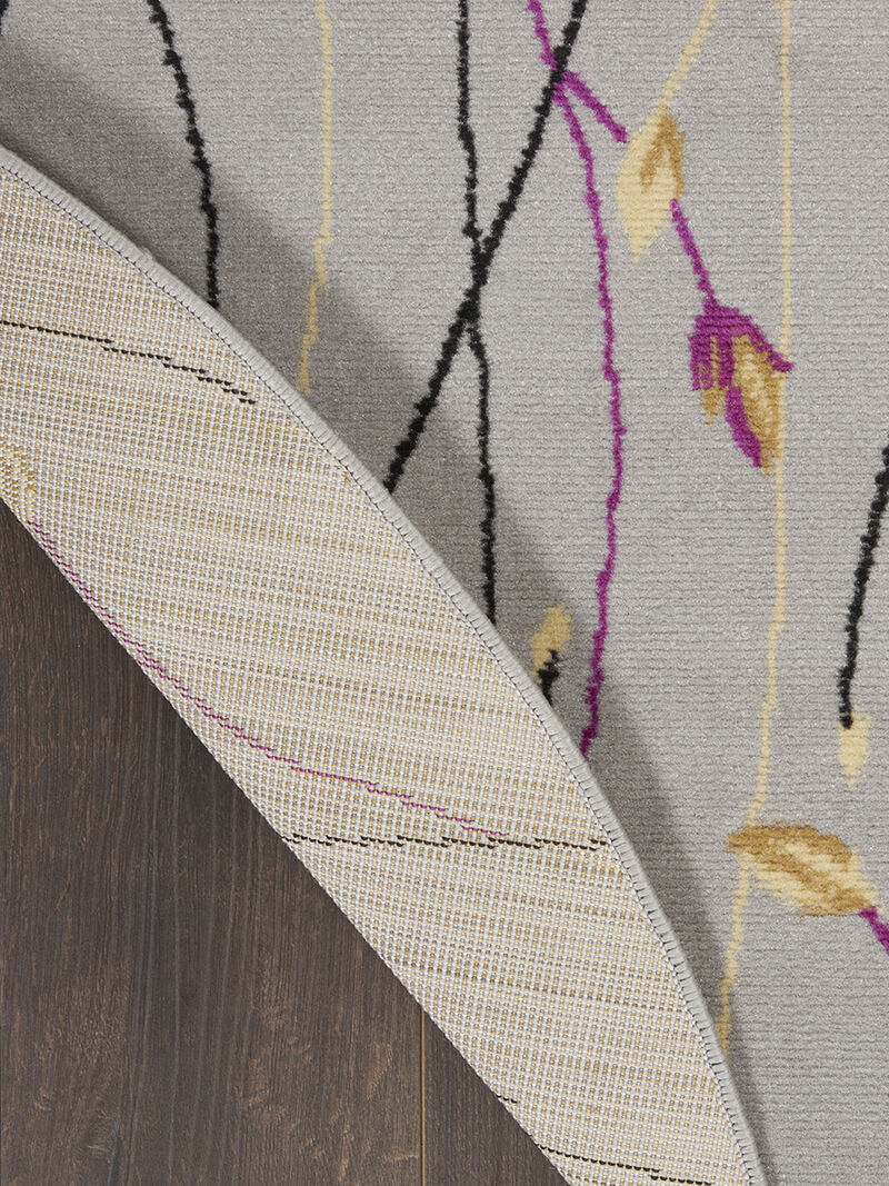 Grafix GRF15 Gray 5'3" x Round Rug