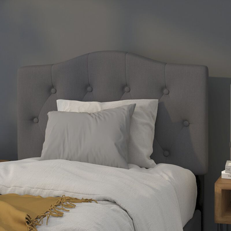 Flash Furniture Tufted Upholstered Twin Size Headboard in Dark Gray Fabric image number 6