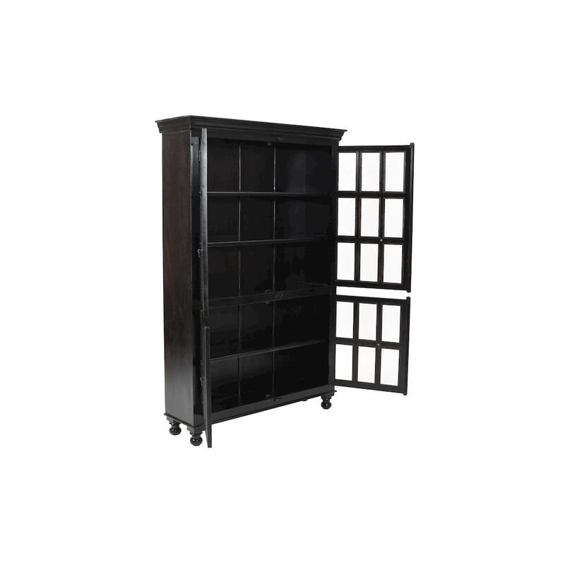 Aspen Glass Cabinet in Dark Brown