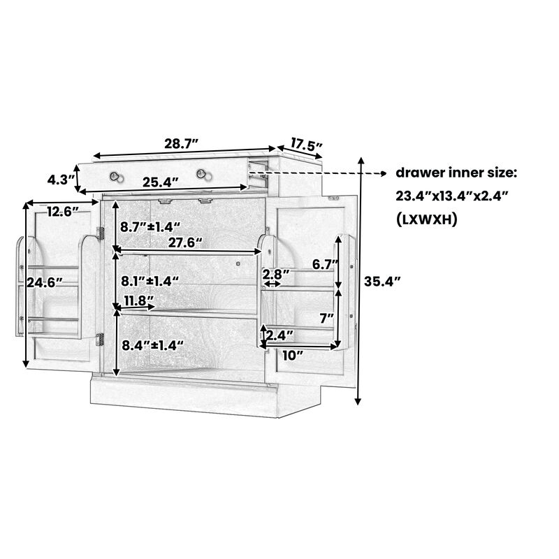 Merax Modern Freestanding Kitchen Pantry
