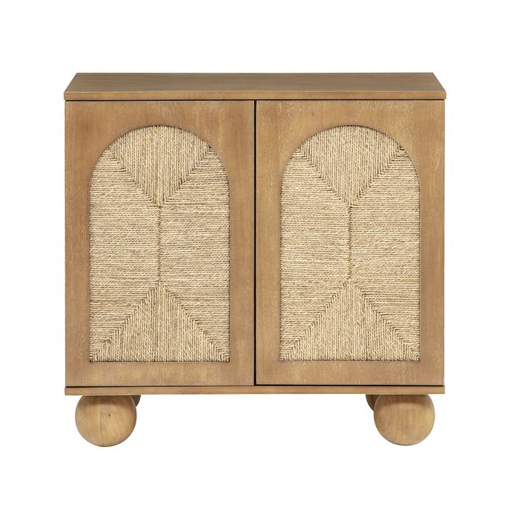 Cyrus 31" Wide 2-Door Accent Cabinet Natural Wood Finish