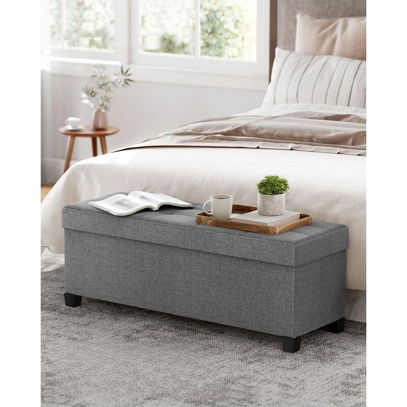 Storage Ottoman Bench for Bedroom, Living Room, or Entryway