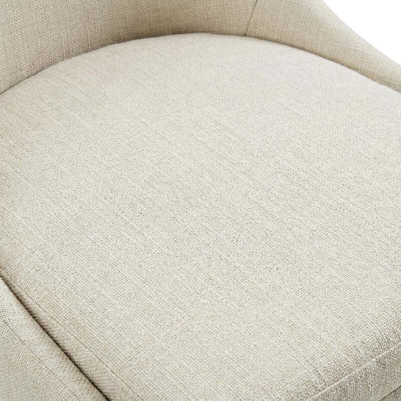 Fabric-Upholstered Dining Chair with Cushioned Seat, Orange image number 5