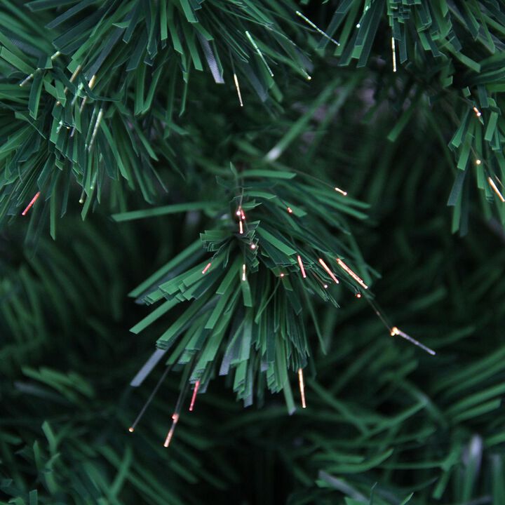 6' Pre-Lit Medium Color Changing Fiber Optic Artificial Christmas Tree - Multicolor Lights