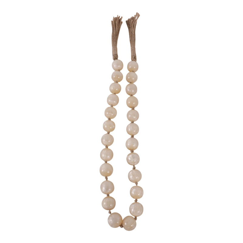 Resin, 36x1 Bead Garland, Ivory image number 4