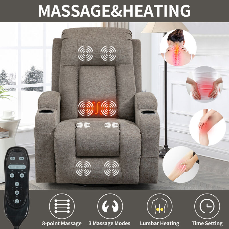 Power Lift Recliner Chair With Massage and Lumbar Heating