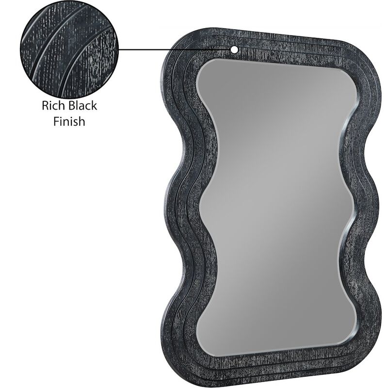 Meridian Furniture Bellagio Black Oak Veneer Mirror
