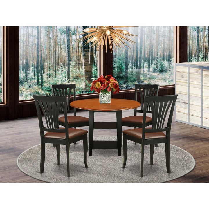 Dining Room Set Black & Cherry