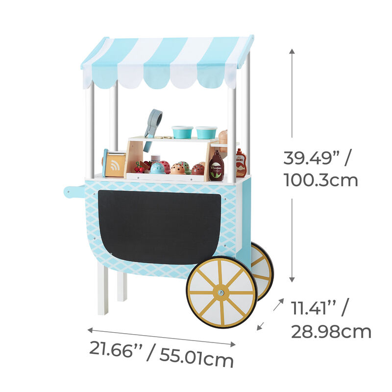 My Little Helper Ice Cream Cart & Accessories, Blue/White image number 7