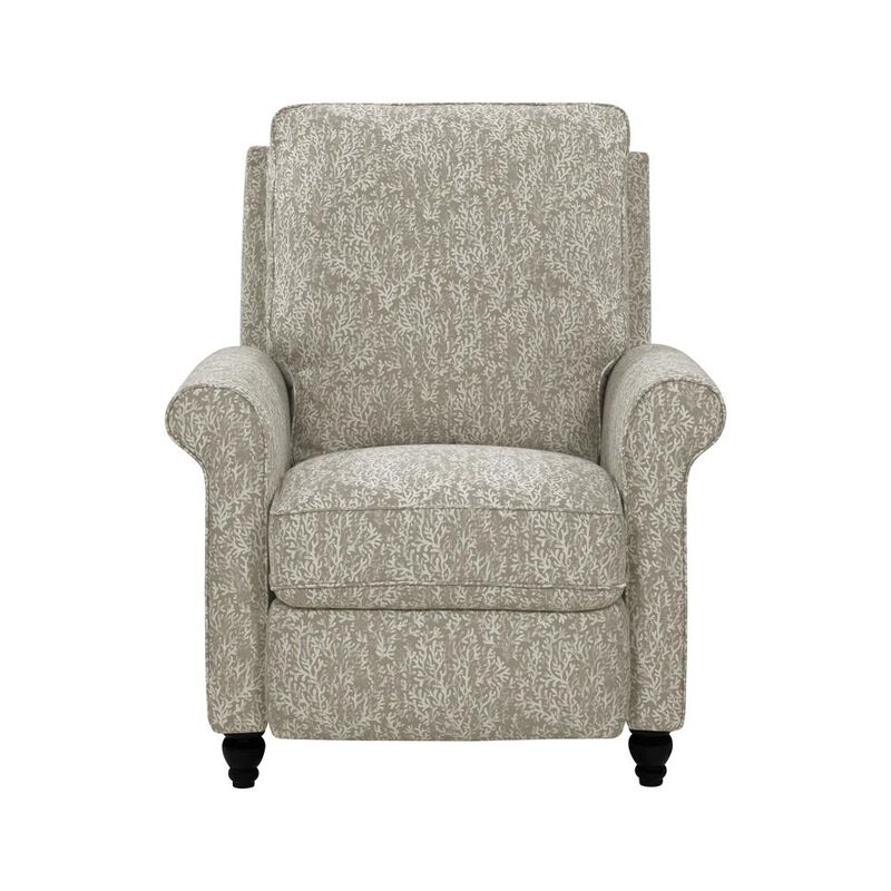 ProLounger Pushback Recliner in Taupe Coral Print
