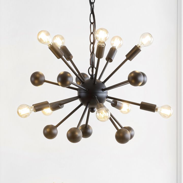 Orbit 10-Light Adjustable Iron Modern Industrial Sputnik LED Chandelier