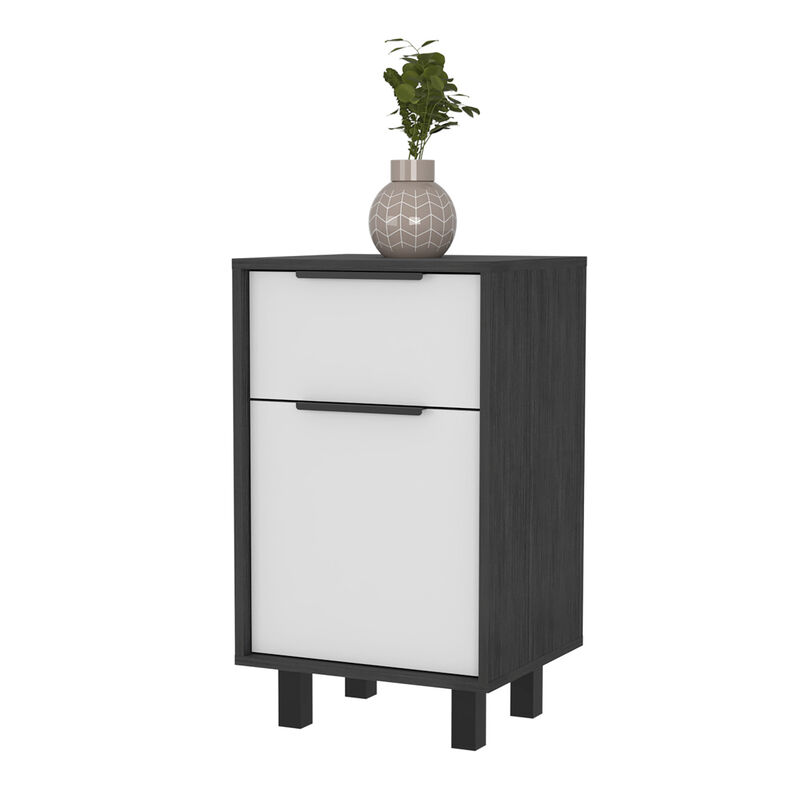 Streamdale Kaia Z Nightstand, Smokey Oak White