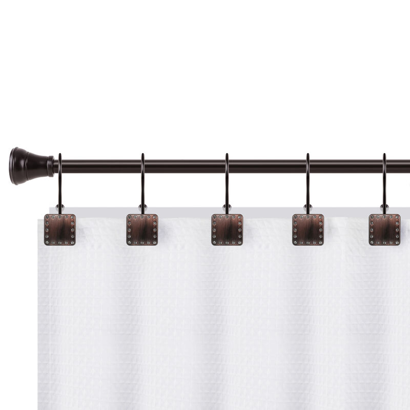 Metal Double Shower Curtain Hooks, Set of 12 image number 5