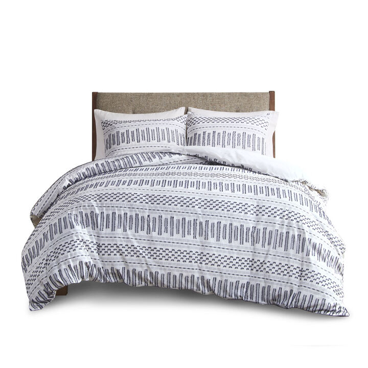 Gracie Mills Donny Geometric Cotton Jacquard Comforter Mini Set
