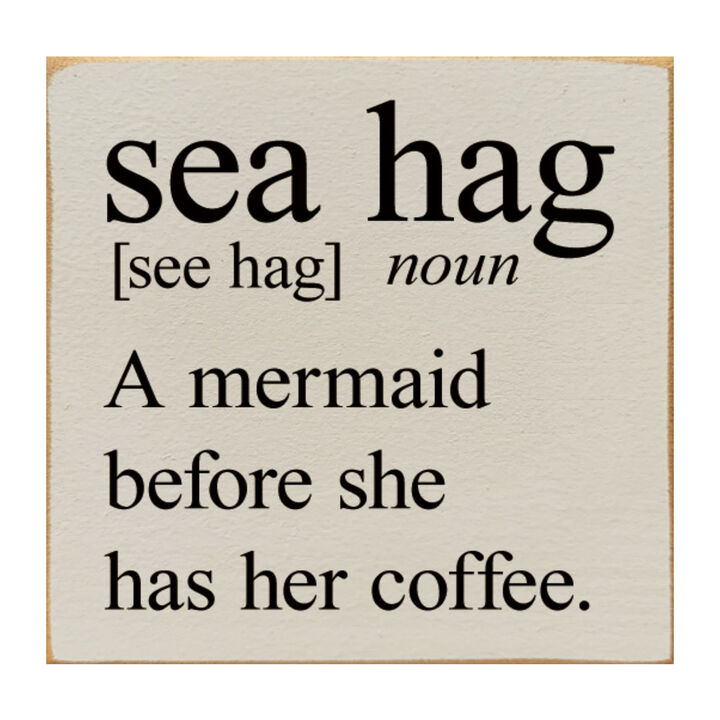 Funny Ocean Theme Wooden Wall Decor Sign for Mermaid Lovers