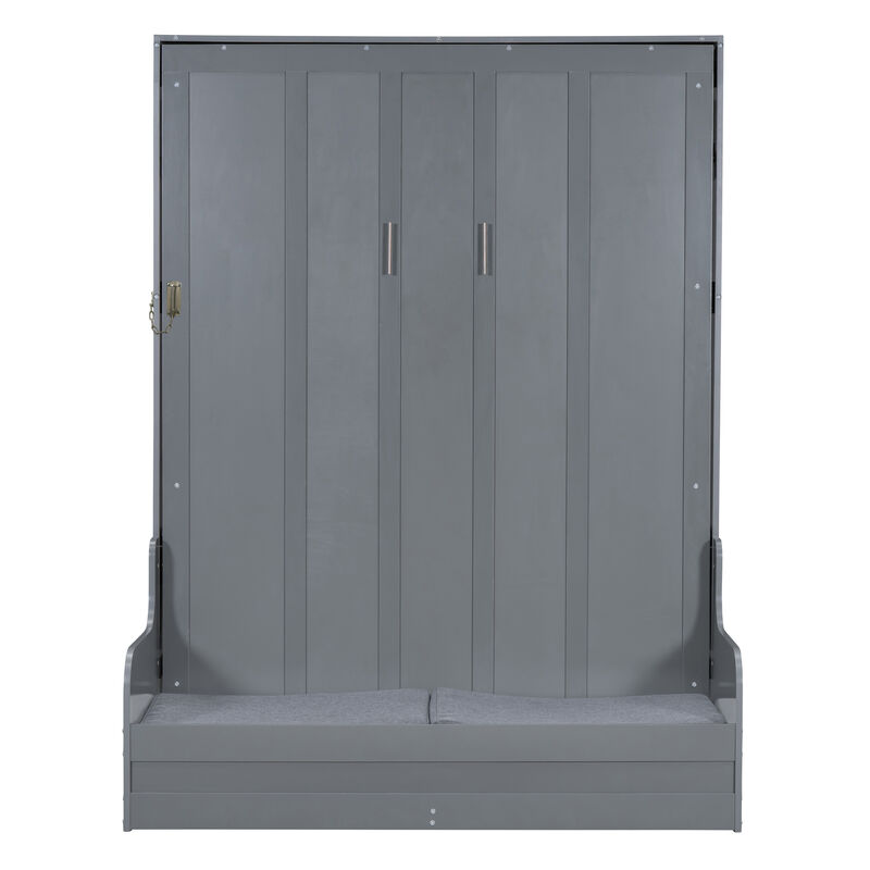 Whisen Queen Size Murphy Bed Wall Bed with Cushion