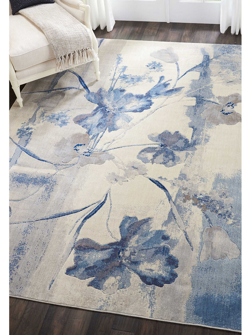 Somerset ST18 Ivory/Blue 6'7" x 9'7" Rug