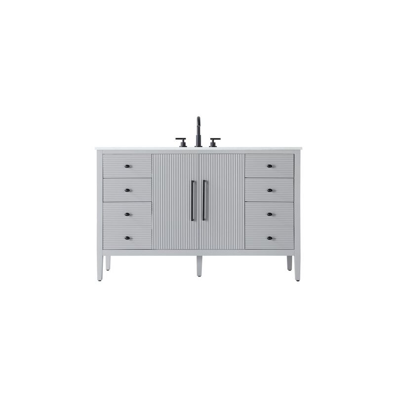 Elegant Kitchen and Bath 54 inch Single Bathroom Vanity in Grey