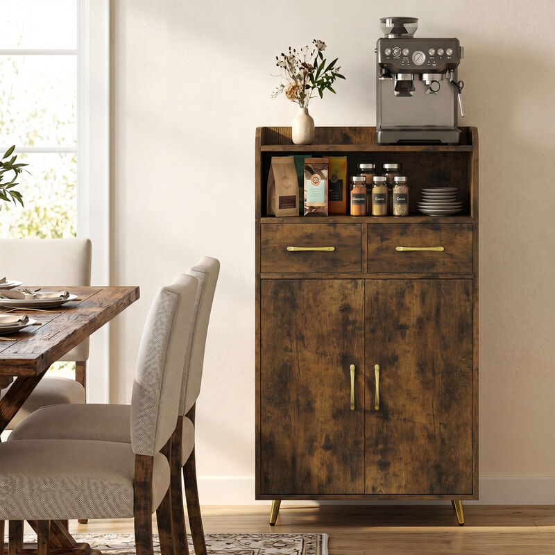 Bathroom Storage Cabinet with 2 Drawers and 2 Doors image number 1