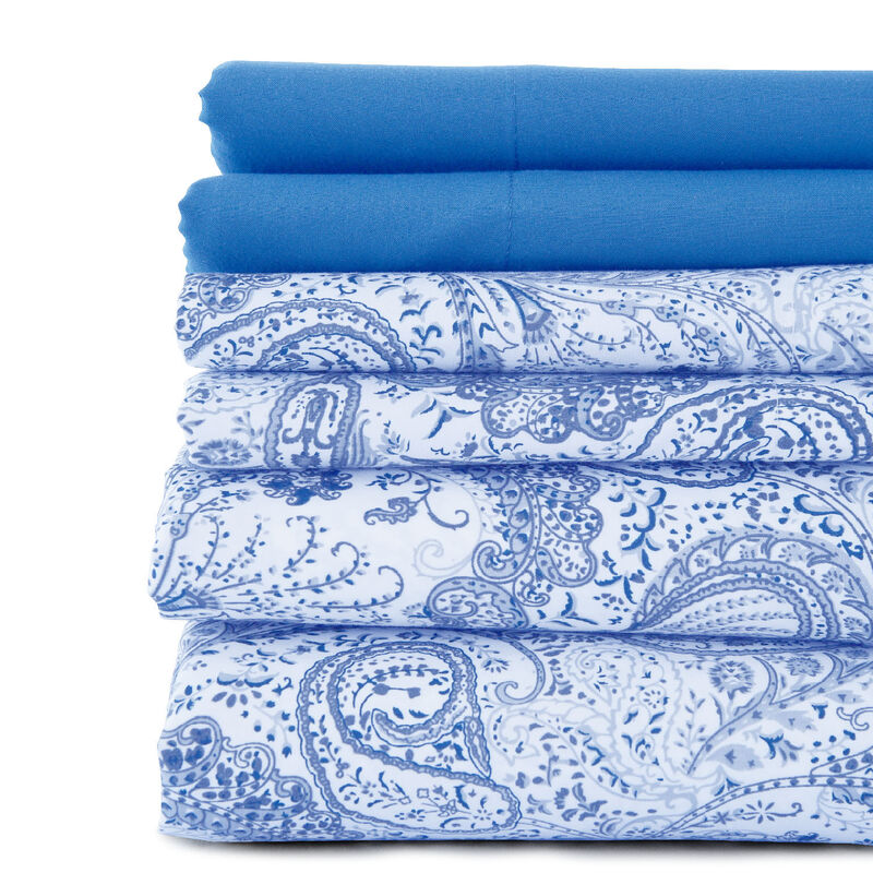 Lux Decor Collection Bed Sheets - Brushed Microfiber Paisley Sheet Set image number 0