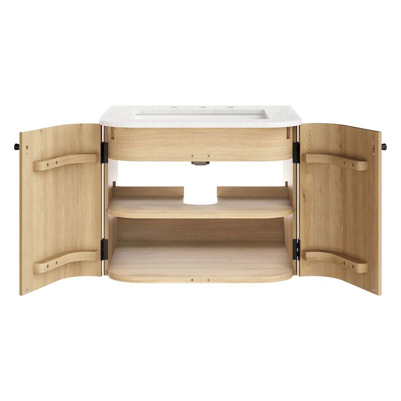 Zia 24" Wall-Mount Bathroom Vanity with Marble Sink image number 7