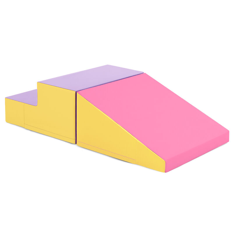 Infant and Toddler Foam Blocks 2-Piece Step and Slide Climber Set