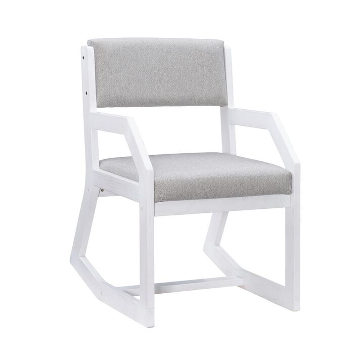 Linon Robin 2 Position Sled Base Chair White