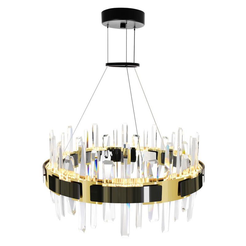 Aya LED Integrated Pearl Black Chandelier