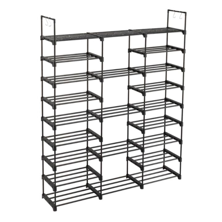 9-Tier Shoe Rack Large Storage Organizer for Entryway, Holds 50-55 Pairs of Shoes