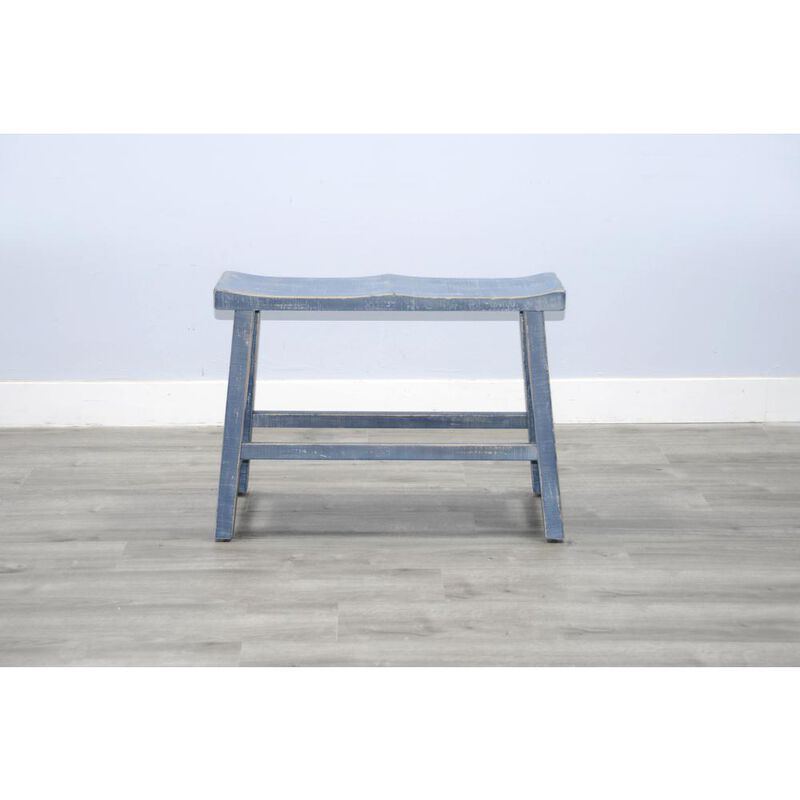 Sunny Designs Ocean Blue Counter Bench, Wood Seat