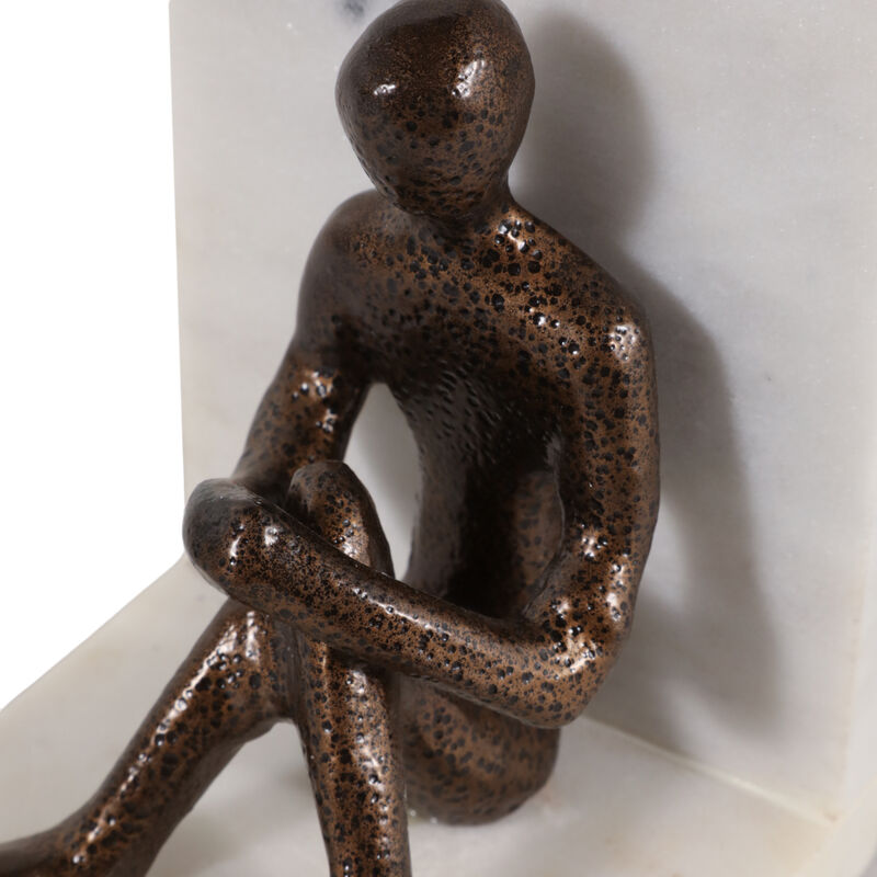 S/2 8" Man Reading Bookends image number 5