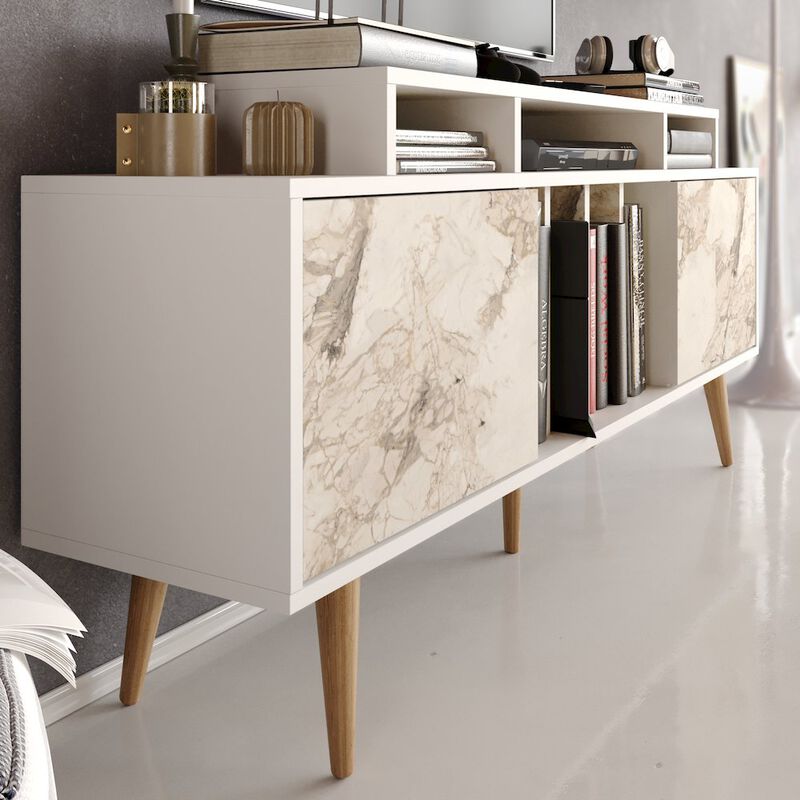 Decorotika Char Tv Stand - White & Ephesus