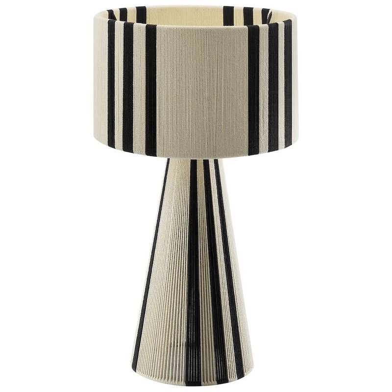 Gia Handwoven Cotton Thread Striped or Plain Table Lamp image number 3