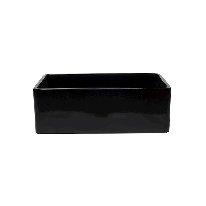 ALFI brand 30 inch Black Reversible Single Fireclay Farmhouse Kitchen Sink