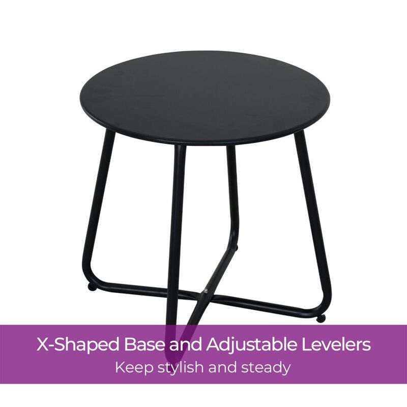 Mondawe 5-Pcs Bohemian Rattan Sofa Set With Half-Surround Steel Frame & UV-Resistant Thick Cushions