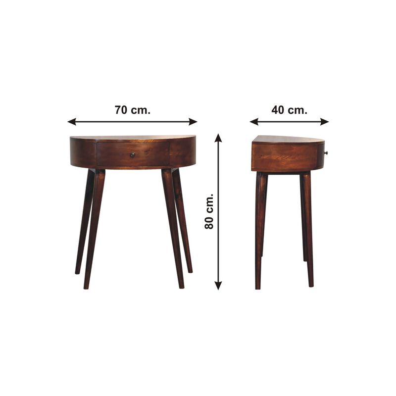 Odyssey  Solid Wood 1 Drawer  Chestnut Console Table