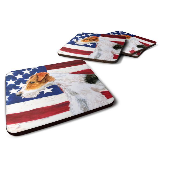 Caroline's Treasures Fox Terrier Patriotic Decorative coasters, Multicolor