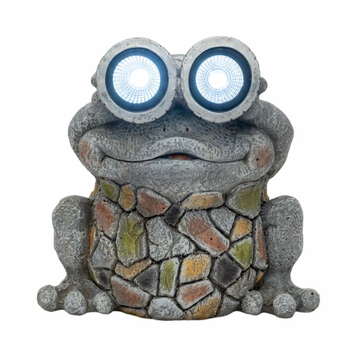 Frog w/Solar Goggles Statue