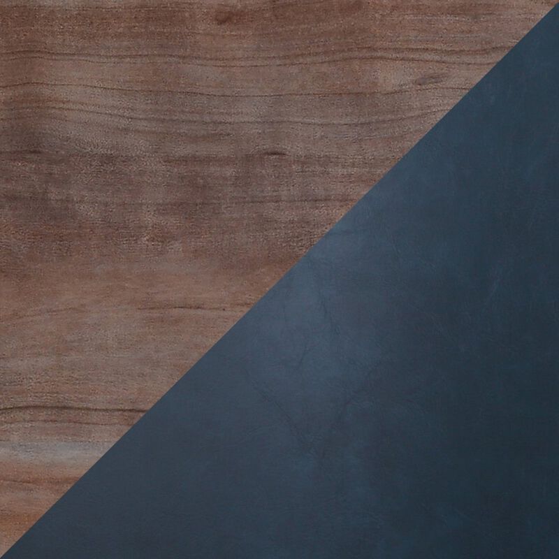 Jofran Five Piece Solid Acacia Dining Set with Upholstered Mid-Century Modern Chairs