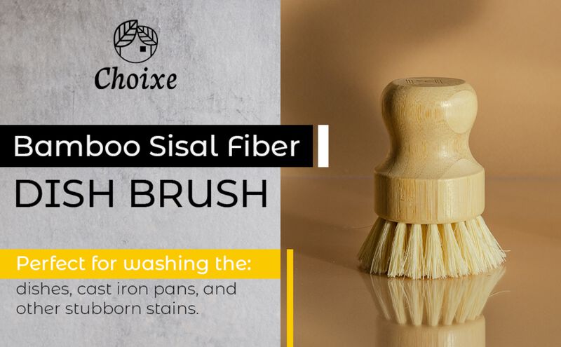 Bamboo Sisal Fiber Dish Brush image number 3