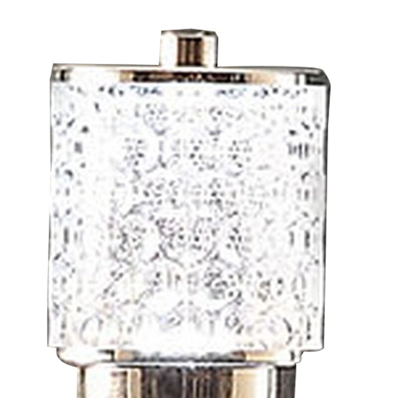 Siri 19 Inch Table Lamp with LED Glass Shade, Metal Base, Nickel Finish image number 2