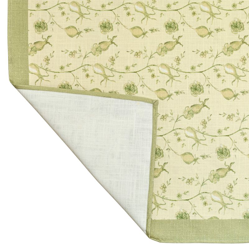 Dolce Olive Green Natural Cotton Table Cloth 70x140" image number 3