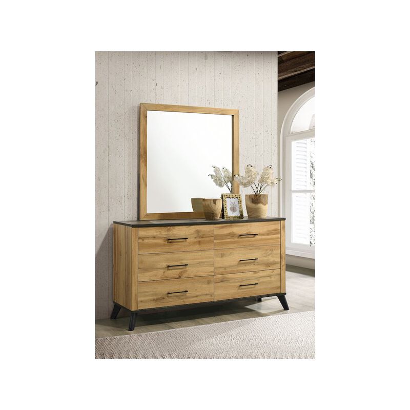Coaster Co. of America Kaywood 6-drawer Dresser and Mirror Natural Pine image number 5