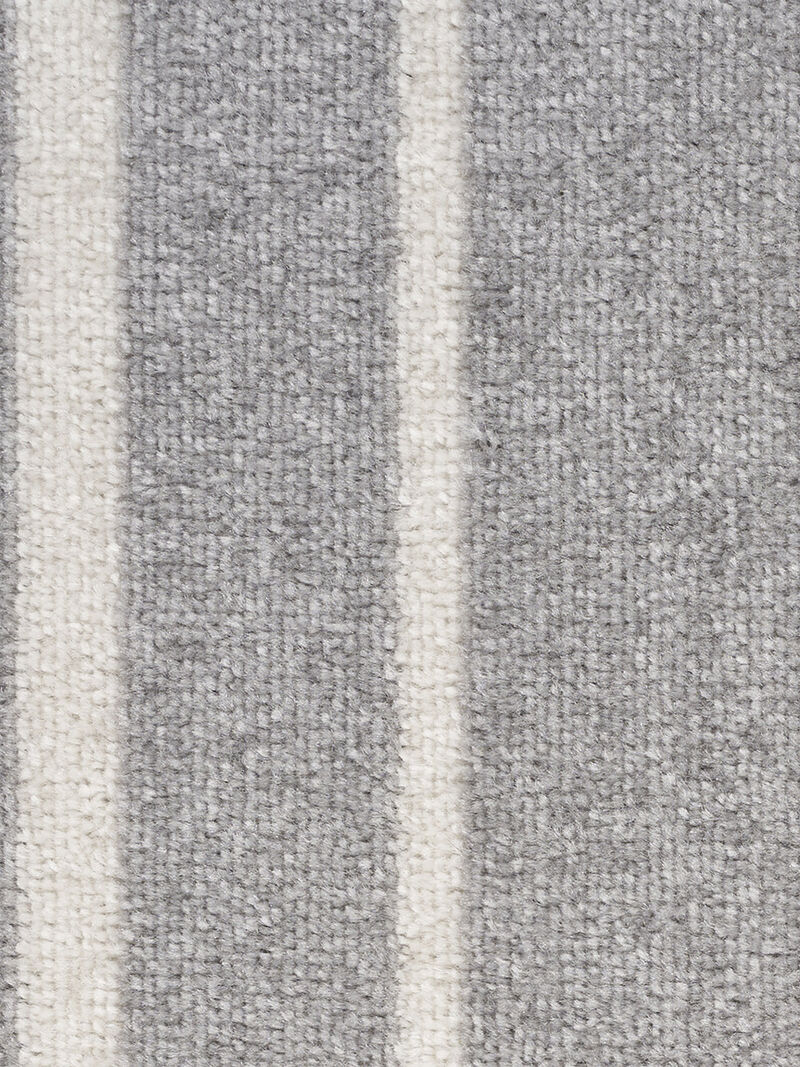 Nourison Essentials NRE02 Gray/Ivory 2' x 6' Rug image number 7