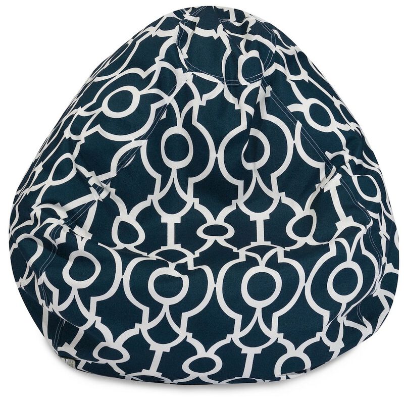 Majestic Home Goods Large Bean Bag Athens Navy